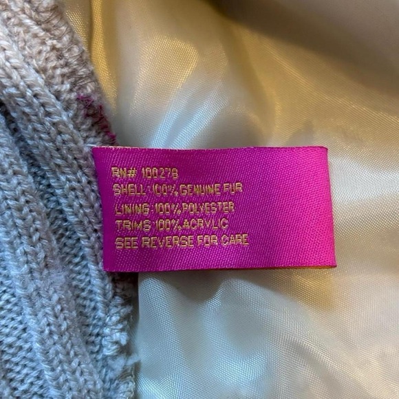 Beige Fur Ribbed Jacket - Picture 4 of 5